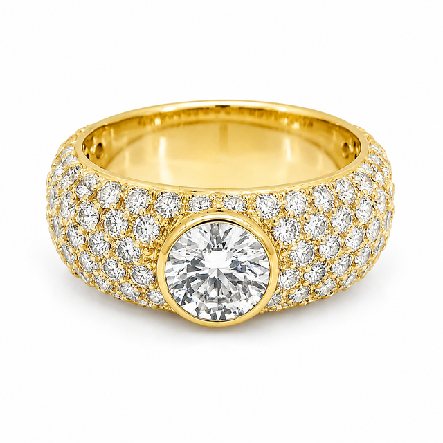 2.53 CT E-G/VS1-SI1 Lab Grown and Natural Diamond Engagement Ring