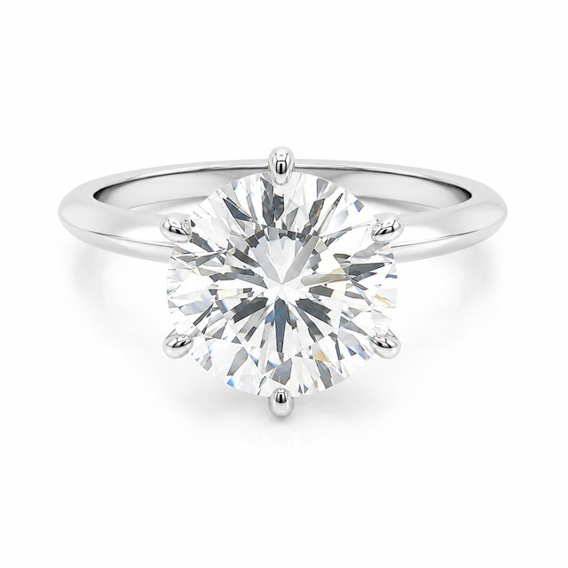 3.01 CT D/VVS1 Solitaire Lab Grown Diamond Engagement Ring