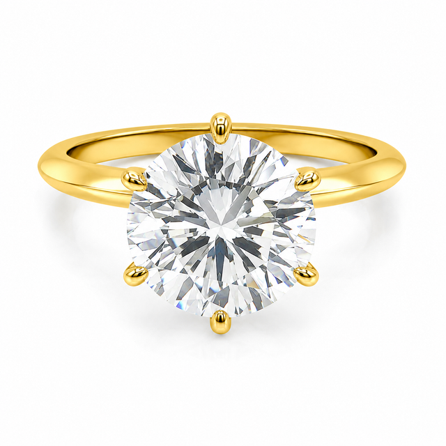3.01 CT D/VVS1 Solitaire Lab Grown Diamond Engagement Ring