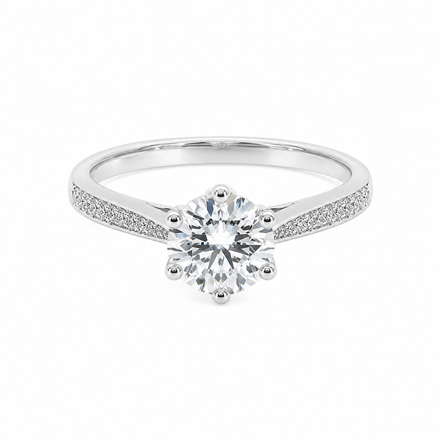 1.27 CT E-F/VS Lab Grown and Natural Diamond Engagement Ring