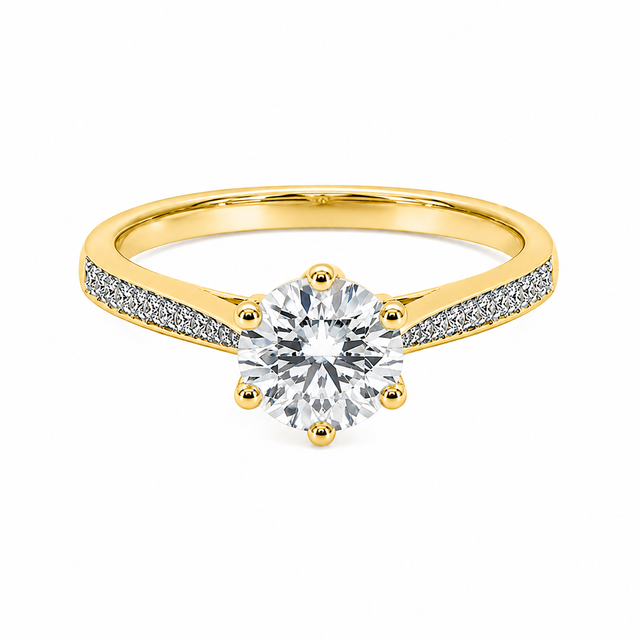 1.27 CT E-F/VS Lab Grown and Natural Diamond Engagement Ring