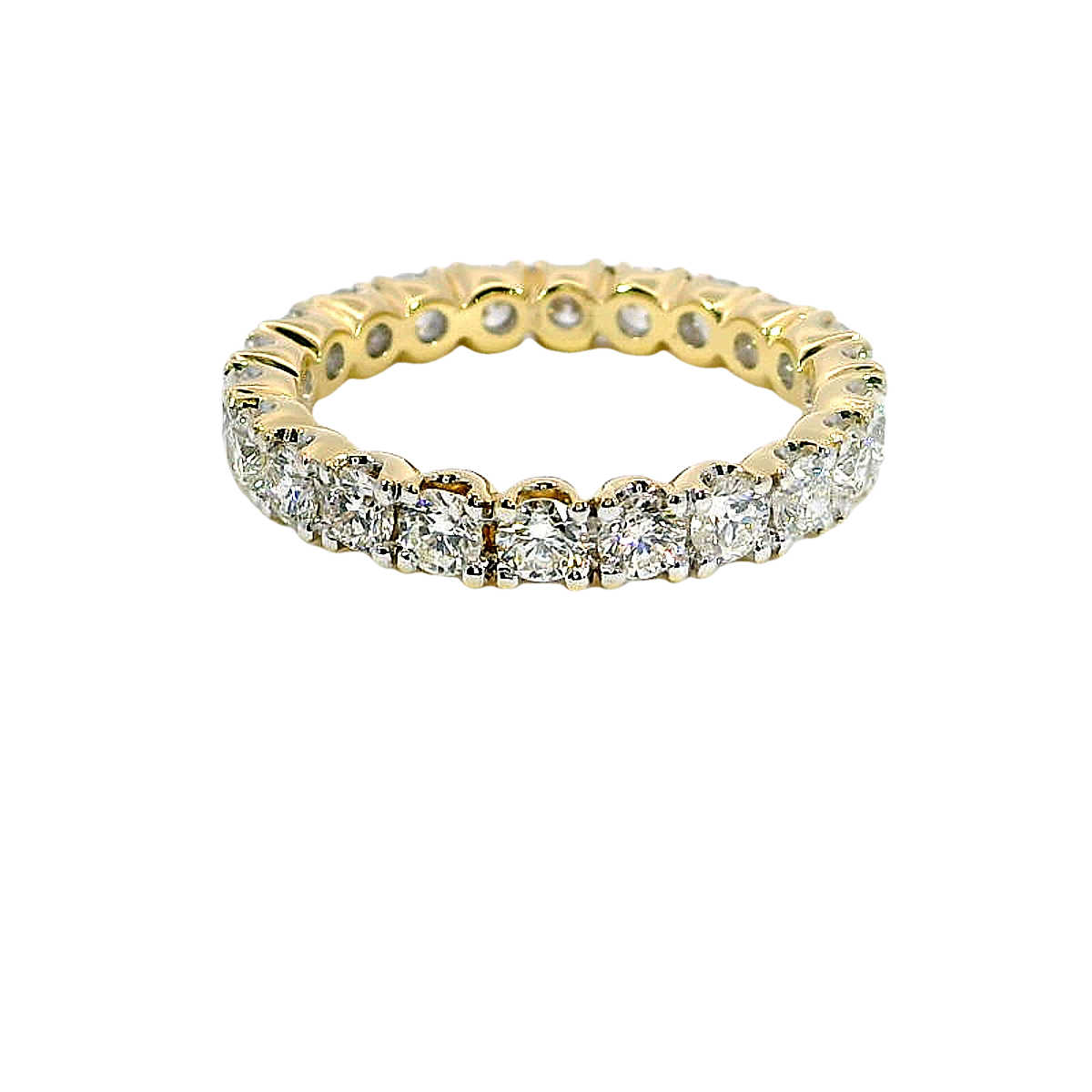 2.10 carat F-G /VS-SI1 Natural Diamond Wedding/Eternity Ring 18K Y/G