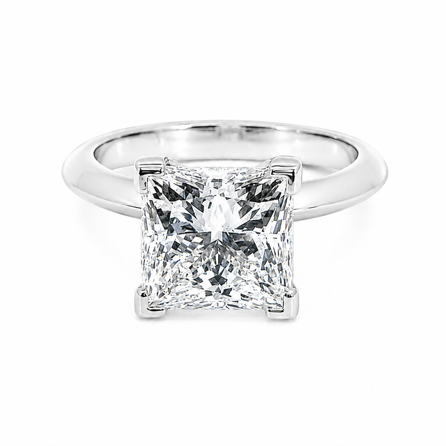 1.50 CT E/VS1 Princess Cut Lab Grown Diamond Solitaire Engagement Ring
