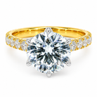 3.98 CT E-F/VVS-VS1 Solitaire Lab Grown Diamond Engagement Ring (Two-Tone)