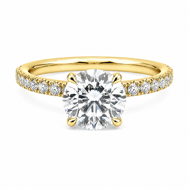 3.13 CT D-E/VVS-VS2 Lab Grown Diamonds Engagement Ring