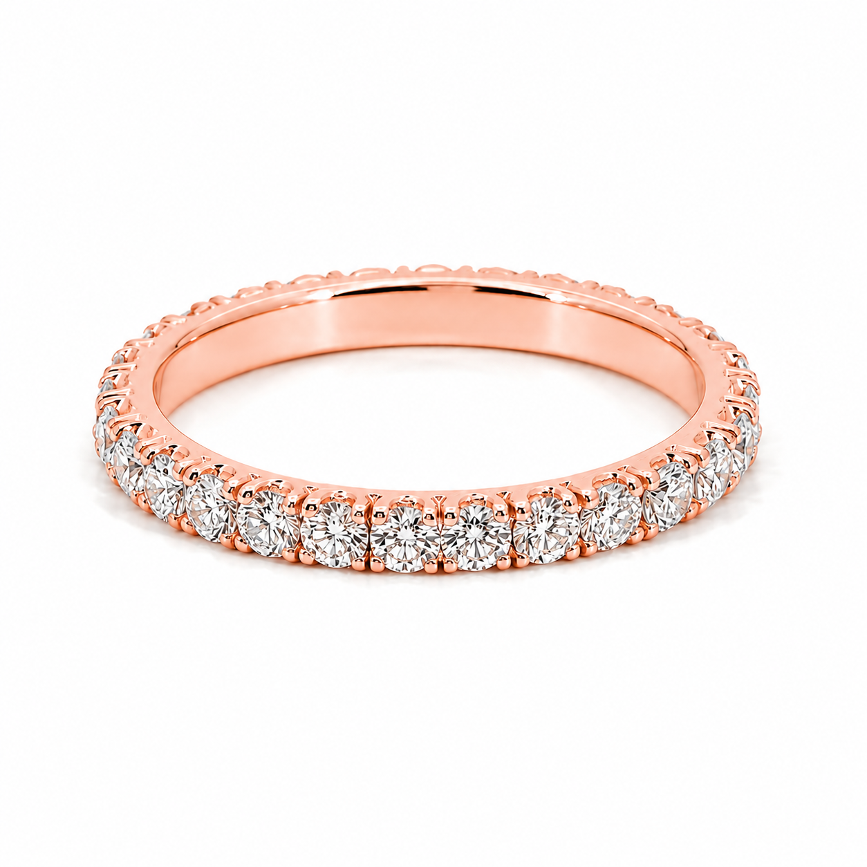 0.95 CT F-G/VS-SI1 Natural Diamond Eternity Wedding Band Ring