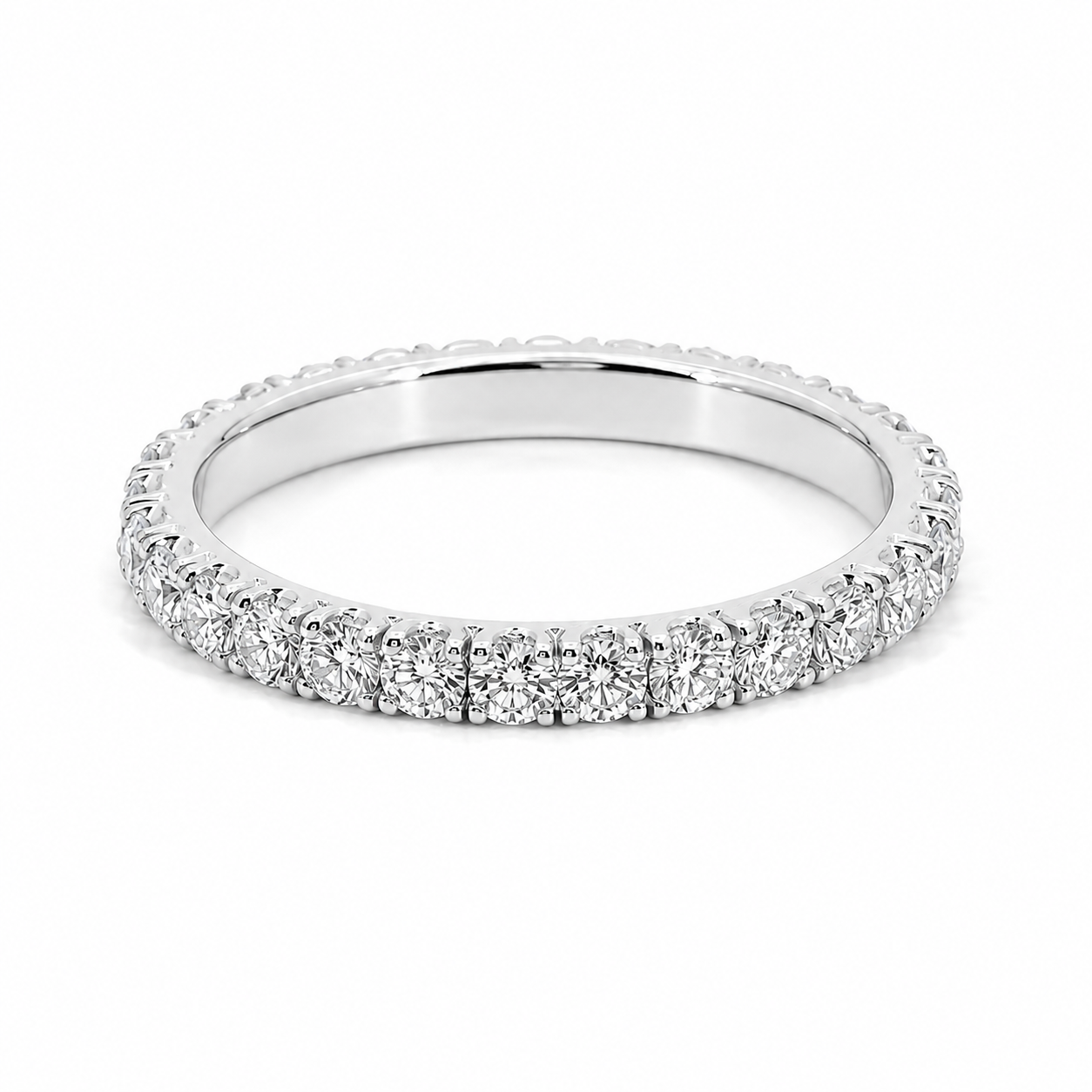 0.95 CT F-G/VS-SI1 Natural Diamond Eternity Wedding Band Ring