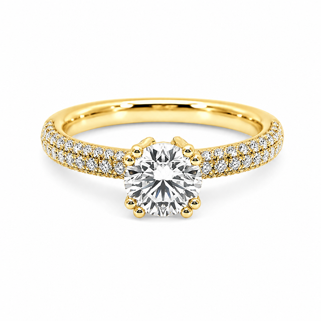 1.40 CT Lab Grown and Natural Diamonds Engagement Ring