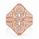 0.71 CT G-H/VS-SI1 Round Brilliant Cut Natural Diamonds Dress Ring