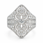 0.71 CT G-H/VS-SI1 Round Brilliant Cut Natural Diamonds Dress Ring