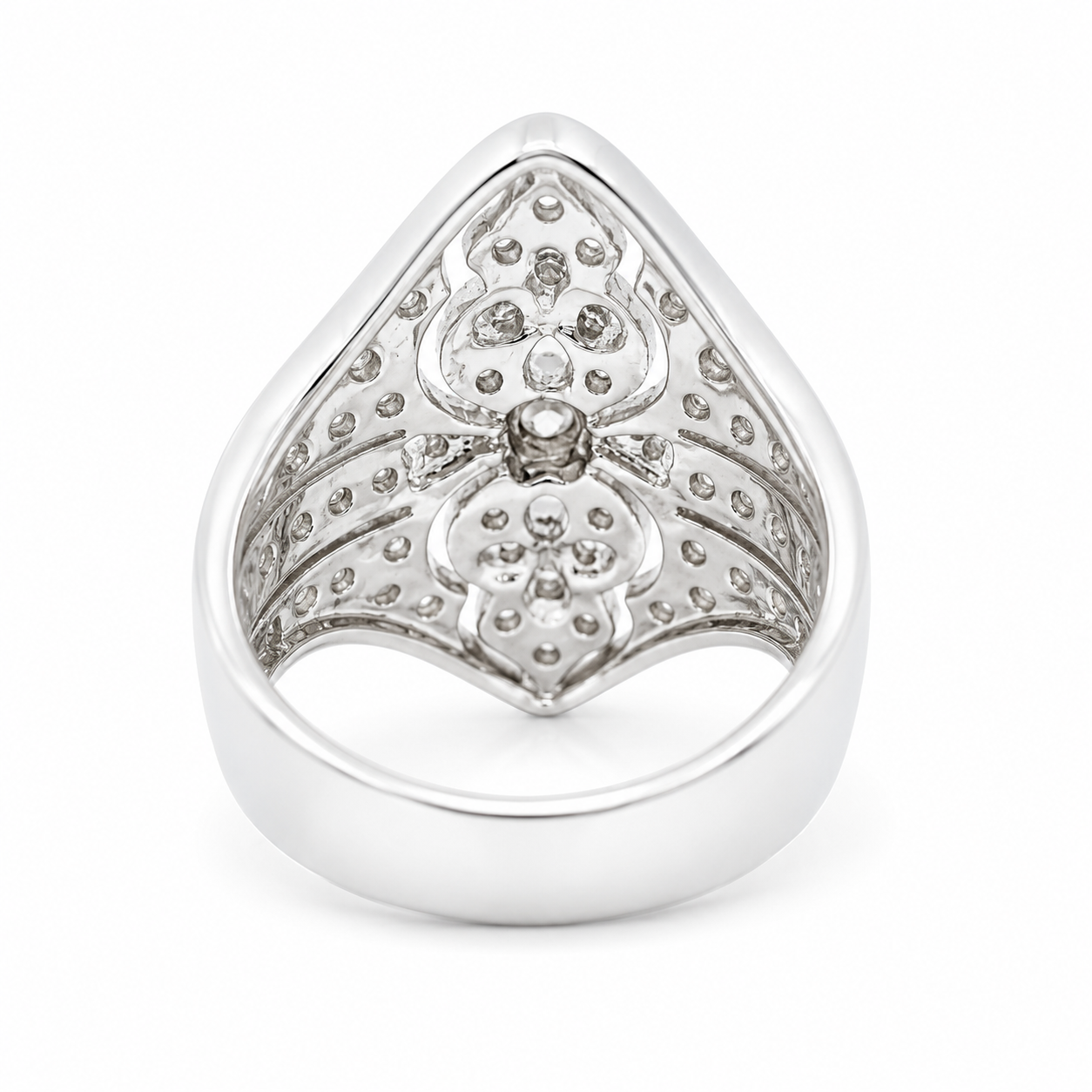 0.71 CT G-H/VS-SI1 Round Brilliant Cut Natural Diamonds Dress Ring