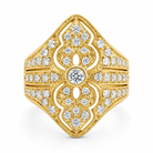 0.71 CT G-H/VS-SI1 Round Brilliant Cut Natural Diamonds Dress Ring