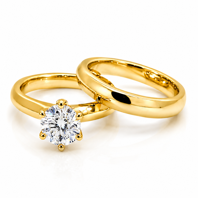 1.40 CT E/VS1 Solitaire LG Diamond Tiffany's Engagement Ring & Wedding Band