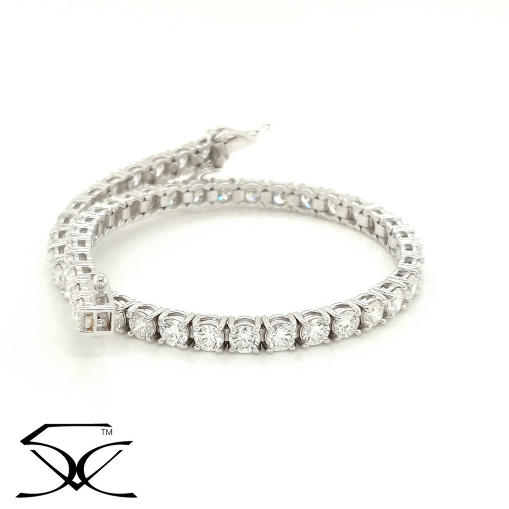 2.90 CT Natural Diamond Tennis Bracelet in Four Claw Setting