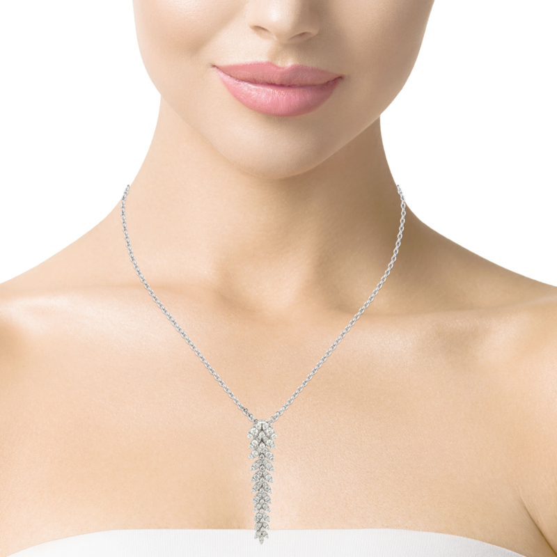 1.04 CT Natural Diamond Chandelier Pendant With Chain