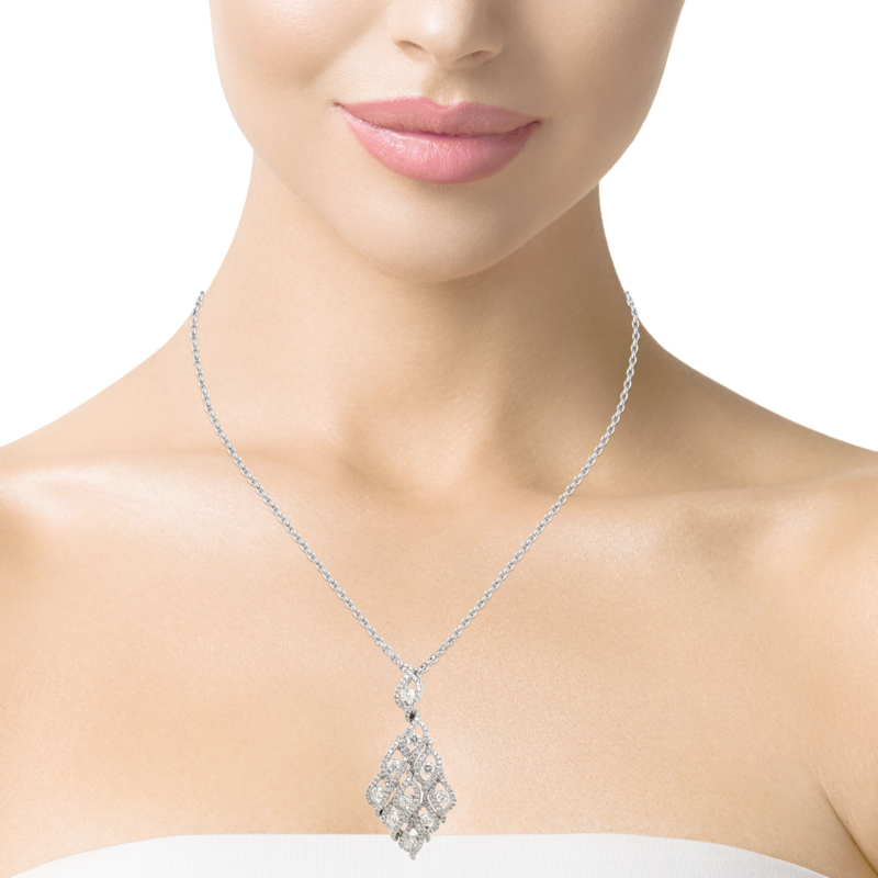 1.73 CT Diamond Chandelier Pendant With Chain