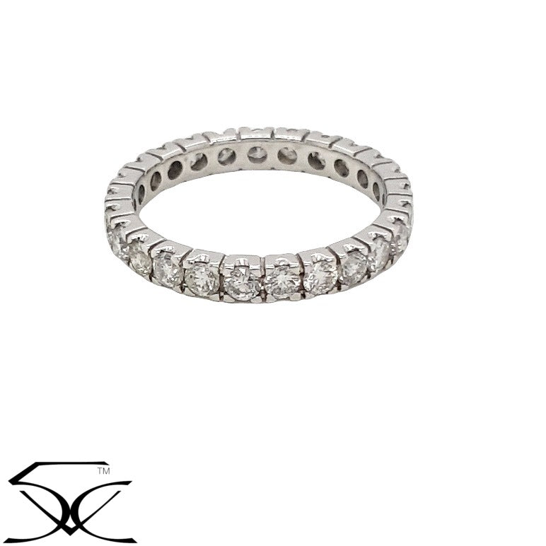 2.03 CT Round Brilliant Natural Diamond Eternity Wedding Ring