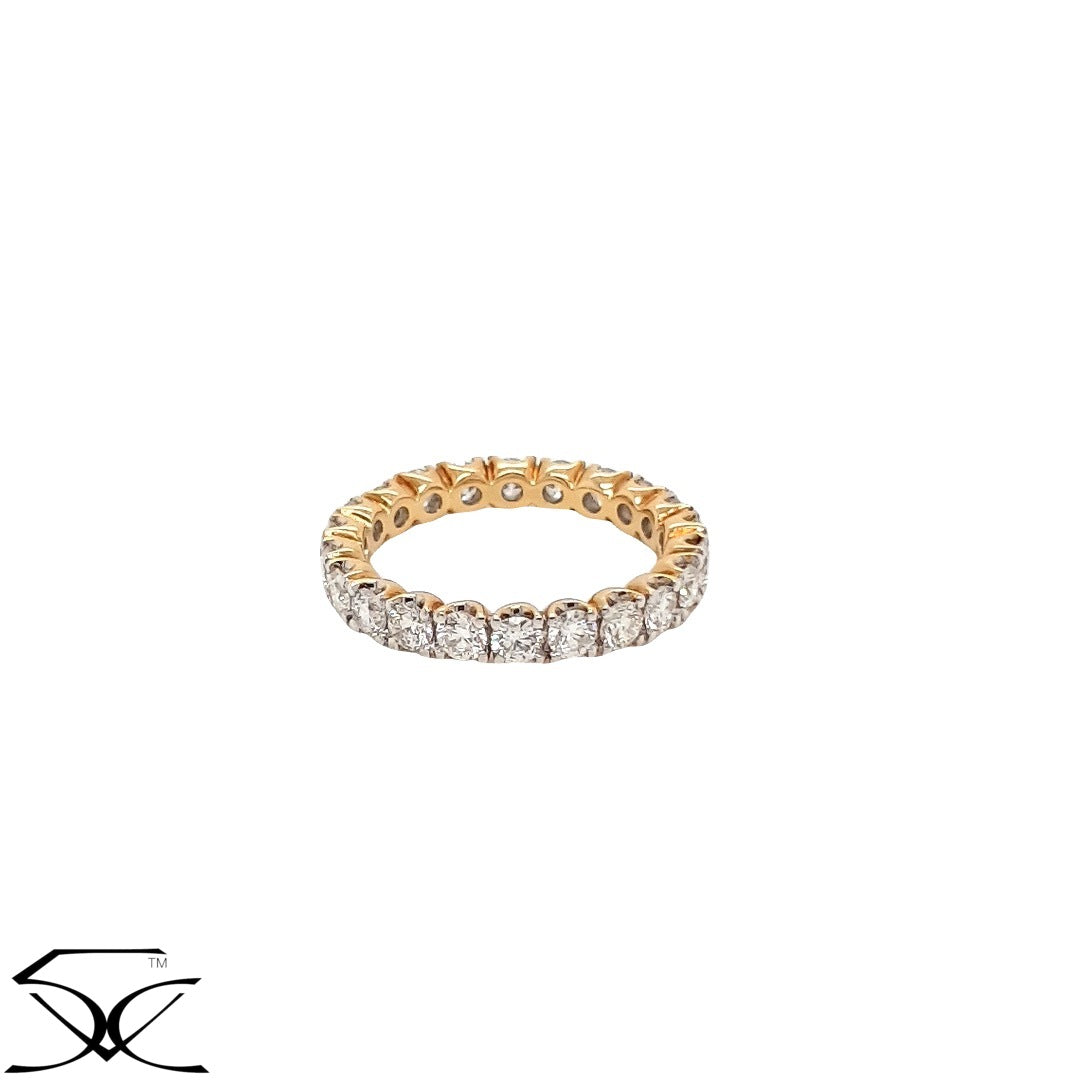 2.10 CT Round Brilliant Natural Diamonds Full Eternity Wedding Ring
