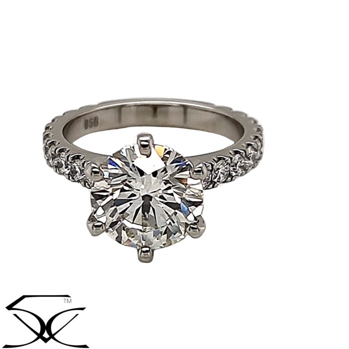2 CT Six Claws Diamond Solitaire Ring